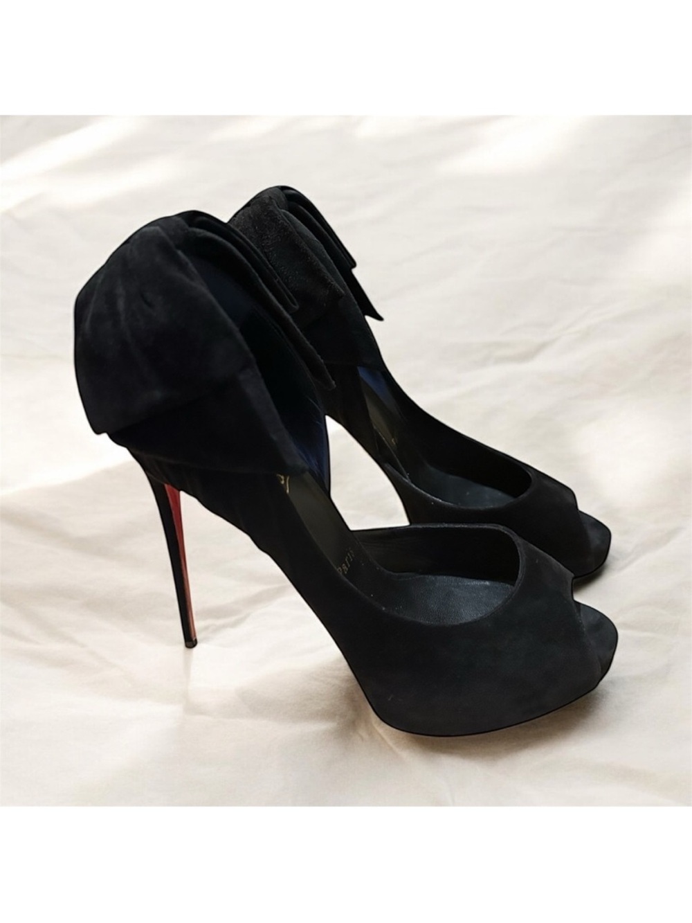 Christian Louboutin Rabakate Alta 120 mm suede heels RETAIL 995